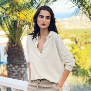 Aritzia merino wool navy sweater